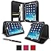 rooCASE iPad Mini 3 Case - Executive Portfolio iPad Mini 3 (2014) Mini 3 (2013) Mini 1 (2012) Genuine Leather Case Cover with Stylus for Apple iPad Mini 3 (2014) - Compatible with Mini 1/2, Black
