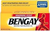 Bengay Vanishing Scent, Non Greasy, 4-Ounce Tubes (Pack of 3)