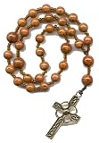 Anglican Prayer Beads, Rosary - Brown Fossil Beads