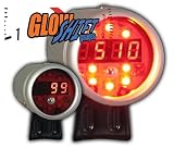Silver Digital Tachometer w/ Red LED Shift Light