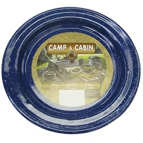 Stansport 10-  Inch Enamel Dinner Plate, Royal Blue