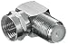 Winkel-Adapter F-Stecker auf F-Buchse