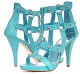 GLADIATOR! Strappy TURQUOISE Dress Sandals Shoes 5.5