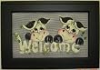 Large Painted Screen - Welcome Cows