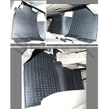 2009-2012 Ford F-150 Super Crew Cab Custom Rubber Black Floor Mats Complete Set by Black Series