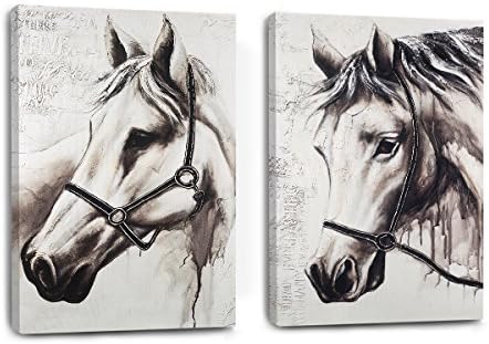 Yimei Art Modern Canvas Running Horse Painting Wall Art for Home Decoration Canvas Prints Giclee Artwork for Wall Decor