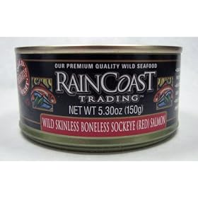 Raincoast Trading Wild Skinless Boneless Red Sockeye Salmon 5.3 oz. by Raincoast Trading