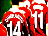 CHICARITO MANCHESTER UNITED FC 16 X 12 INCH canvas art print – framed. Stunning print at a great low price