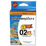IJR Performance Plus Remanufactured HP02 Cyan Inkjet Cartridge (C8774WN 02 Light Cyan)