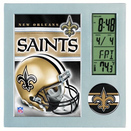 NFL Schreibtischuhr mit LCD-Display New Orleans Saints