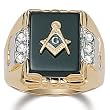 Men's Masonic Onyx Ring