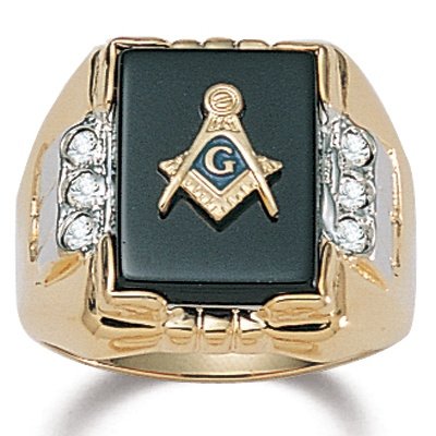 Men's Masonic Onyx Ring