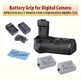ProfessionalBatteryPackGrip/VerticalShutterReleaseforCanonEOSDigitalRebelT3IT2I550DIncludes2ReplacementExtendedLifeLP-E8BatteryPacksWithRapidAC/DCChargerIncludesBonusIRRemote