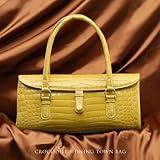 【財布】クロコダイルタウンバッグ センター取り イエローベ−ジュ≪シャイニング≫(No.3714yel)【セール中】