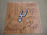 2011 SAN ANTONIO SPURS Team Signed Logo Basketball Floorboard COA