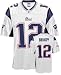 Men`s New England Patriots #12 Tom Brady Road Replica Jersey - L