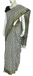 Designer Saree Printed Cotton from India (csari314)