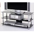 TV Rack TV Tisch Media Rack Phonotisch Max Schwarzglas