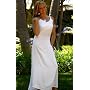 LINED LONG WHITE SUMMER DRESS / SUNDRESS