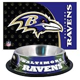Baltimore Ravens Pet Bowl and Mat Combo
