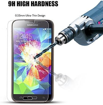 Galaxy S5 Screen Protector, Gembonics Samsung Galaxy S5 Tempered Glass Screen Protector with Bubble Free, 9H Hardness, Touchscreen Accuracy, Eye-Protective and Lifetime Hassle-free Warranty