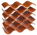 Oenophilia Bali 15-Bottle Wine Rack, Spiced Pumpkin