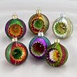Pack of 36 Petite Treasures Retro Reflector Glass Ball Christmas Ornaments 2.25"