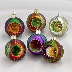 Pack of 36 Petite Treasures Retro Reflector Glass Ball Christmas Ornaments 2.25"