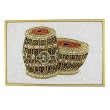 Painting In India Embossed Miniature Painting of Indian Music Instruments on Marble Plate