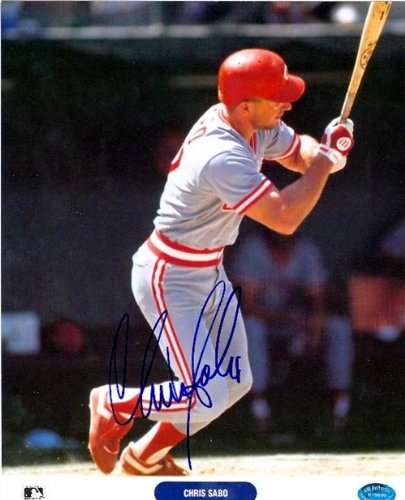 Chris Sabo Autographed/Hand Signed 8x10 Photo (Cincinnati Reds 1990 World Series Champion)