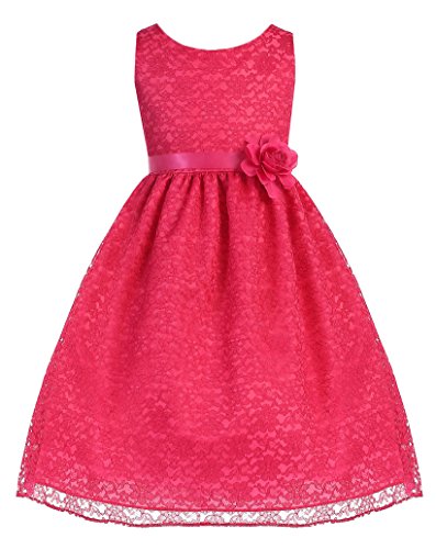 OLIVIA KOO Lovely Floral Lace Flower Girl Dress