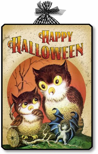 Item 10011 Vintage Style Halloween Owls Decoration