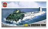 WWII LCM Landing Craft & Sherman Tank w/Naval Crew 1-72 by Airfix