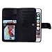 iPhone 6 case, iPhone 6s wallet case, BRG [WRISTLET] [9 CARD HOLDER] [MAGNETIC DETACHABLE] PU Leather Folio Flip Credit Card Slots Cash Holder Wrist Strap Case for Apple iPhone 6 6s, Black