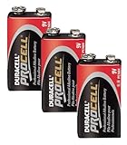 DURACELL PROCELL エフェクター角電池/006P(9V) プロ仕様楽器用アルカリ デュラセル/プロセル3個パック