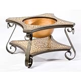 Alfresco Home 21-0901 Arezzo Beverage-Fire Pit Chat Table