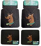 Scooby Doo Movie - 4pc Front & Rear Car Truck SUV Floor Mats w/ bonus license plate