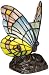 Green Purple Blue Butterfly Tiffany Style Accent Lamp