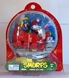 The Smurfs Holiday Gift Pack Santa Papa  Elf Jokey  Elf Smurfette