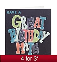 Boys Bright Text Birthday Card