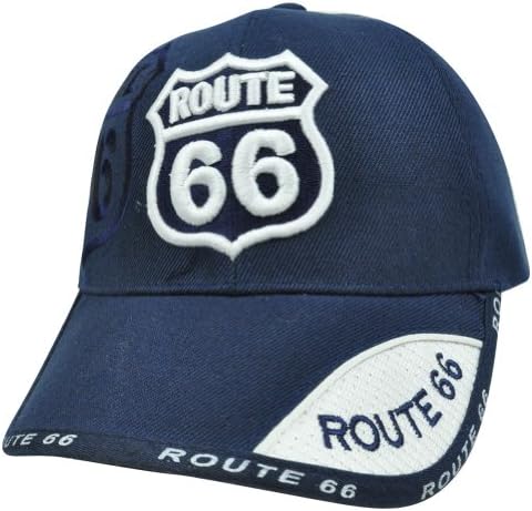 Historic State Road Route 66 Sixty First Highway Sign America Velcro Hat Cap