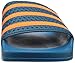 adidas Men's Adilette, Surf Petrol/Solar Orange/Surf Petrol, 12