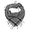 Trendy Plaid & Houndstooth Check Soft Square Scarf - Black & White Multi By TrendsBlue