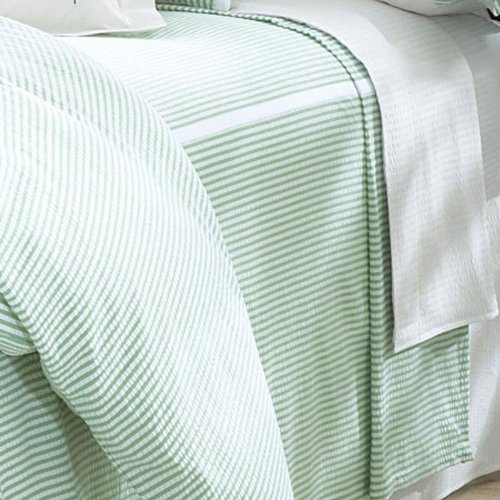 Classic Seersucker Bedspread - King Yellow/White