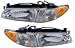 1997-2003 (1998 1999 2000 2001 2002 97 98 99 00 01 02 03) Pontiac Grand Prix Headlight Assemblies (with Side Marker Light) - One Pair (Both Driver and Passenger Sides) - DOT Certified Headlamp