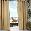 Belize Outdoor Grommet Top Curtain Panel in Sand Size: 84 H x 50 W