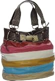 Oversized Vitalio ''Naomi'' Tote - Black, Blue & Green, Multi Color or Brown & Off White