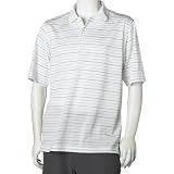 Shop PGA Tour Men's Short Sleeve Poly Performance Golf Stripe Shirt, Bright White, Medium