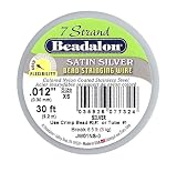 Beadalon Wire Satin Silver 7 Strand .012 Inch / 30 Feet