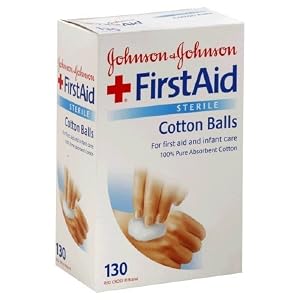 Johnson and Johnson Cotton Balls 130 pk J and J First-aid Products (Pack of 4) Total 520 balls by Johnson & Johnson